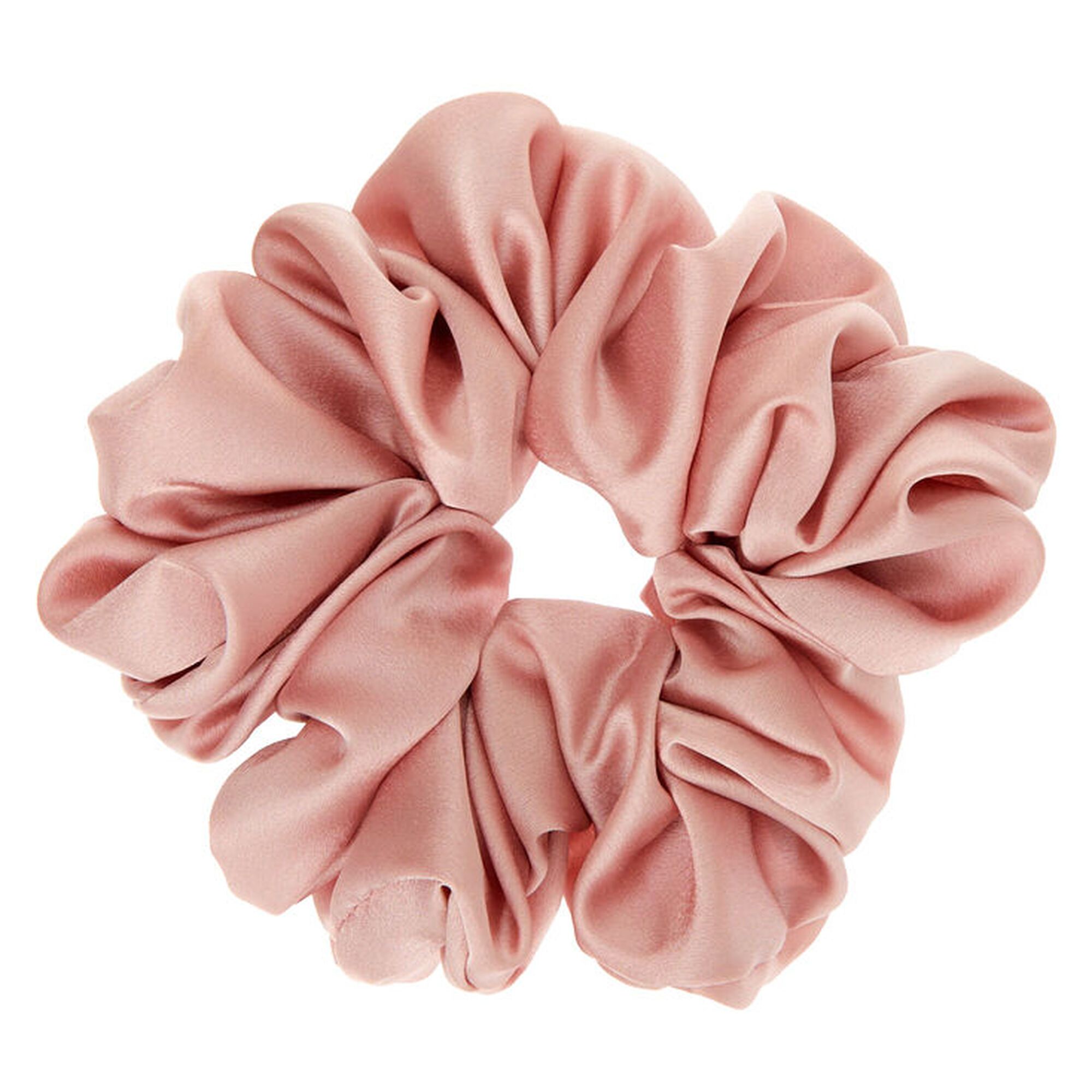 Large Satin Hair Scrunchie - Blush Pink | Claire's (US)