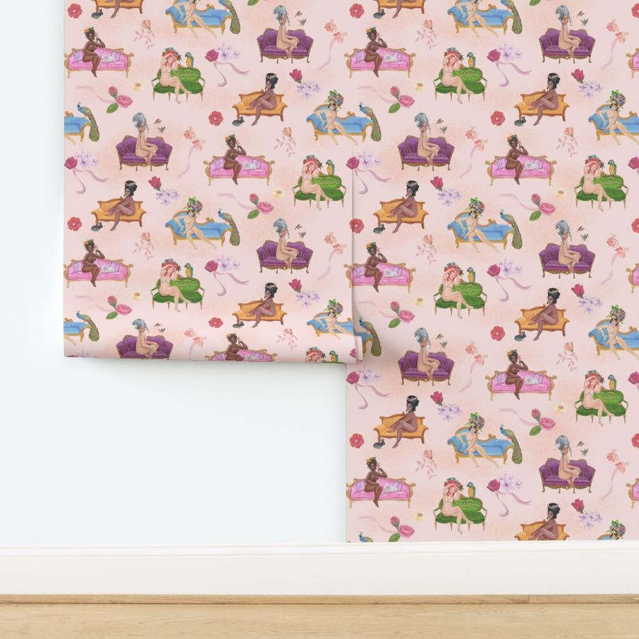 Rococo Nudes LARGE | Spoonflower