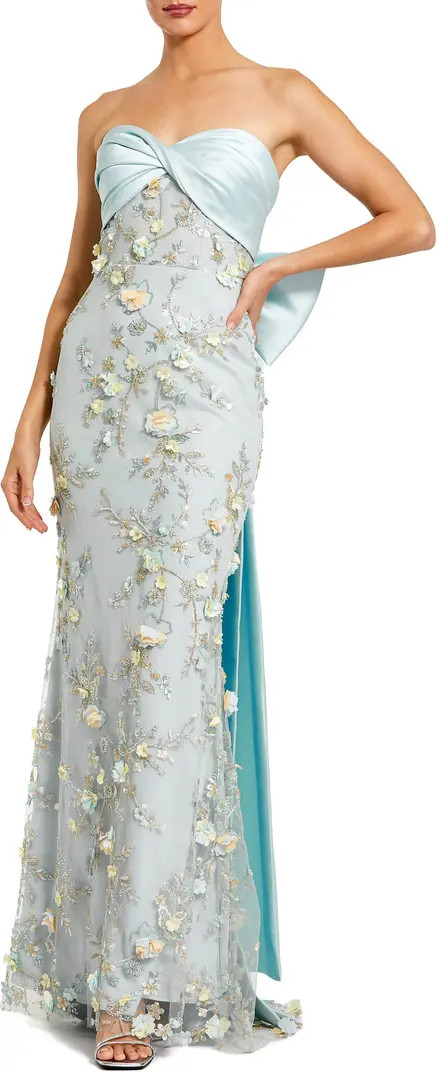 Strapless Sweetheard Embellished Gown With Bow | Nordstrom