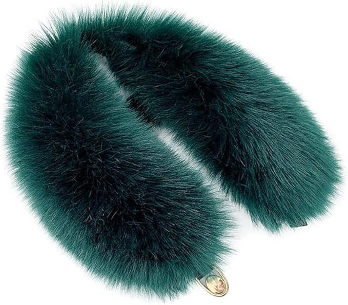 Faux Fur Collar Women's Neck Warmer Scarf Wrap Plush Muffler Collar Trim Warm Scarf Neck Hood for... | Amazon (US)