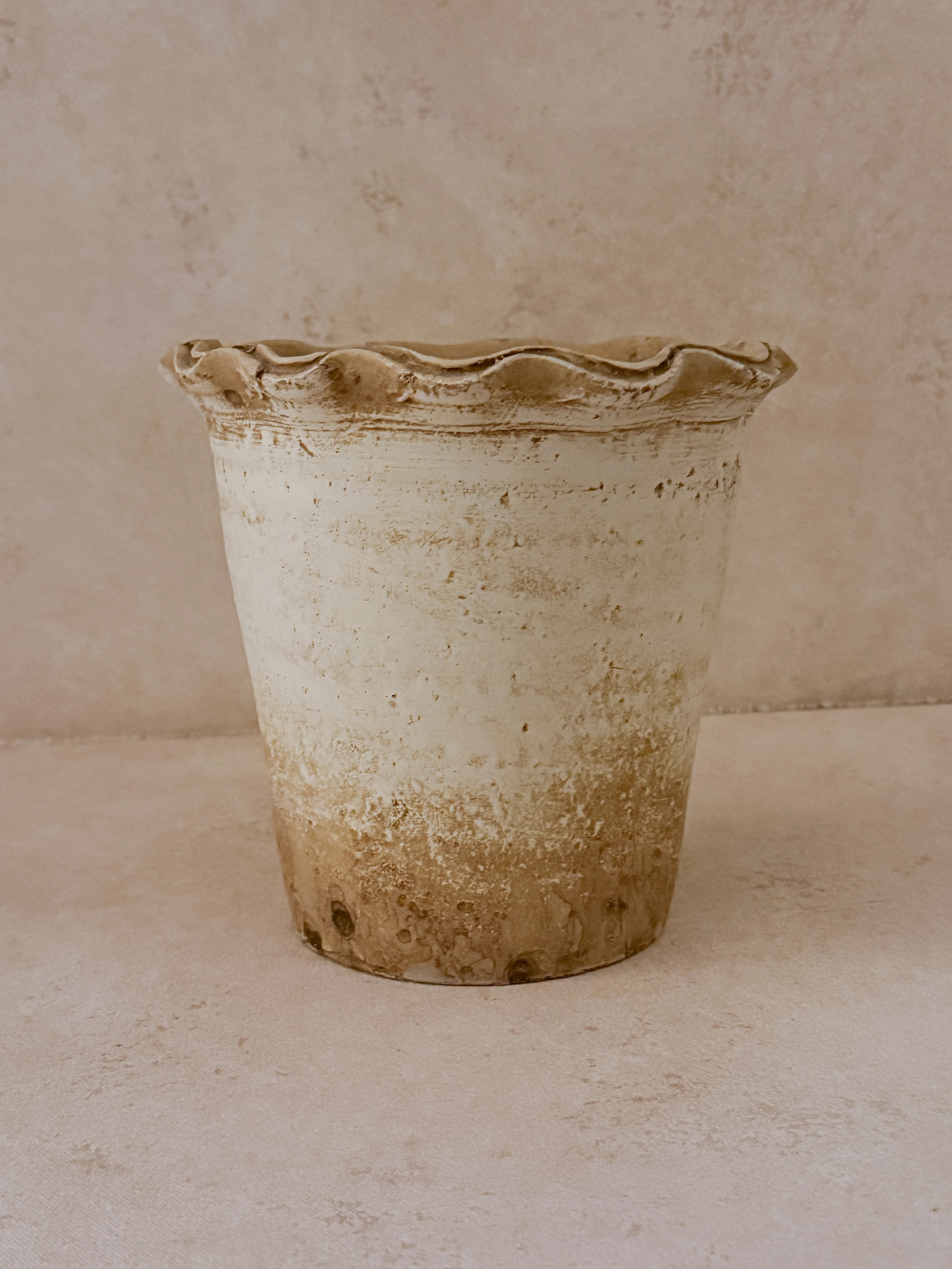 Terracotta Planter with Ruffled Edge | Cottage and Key