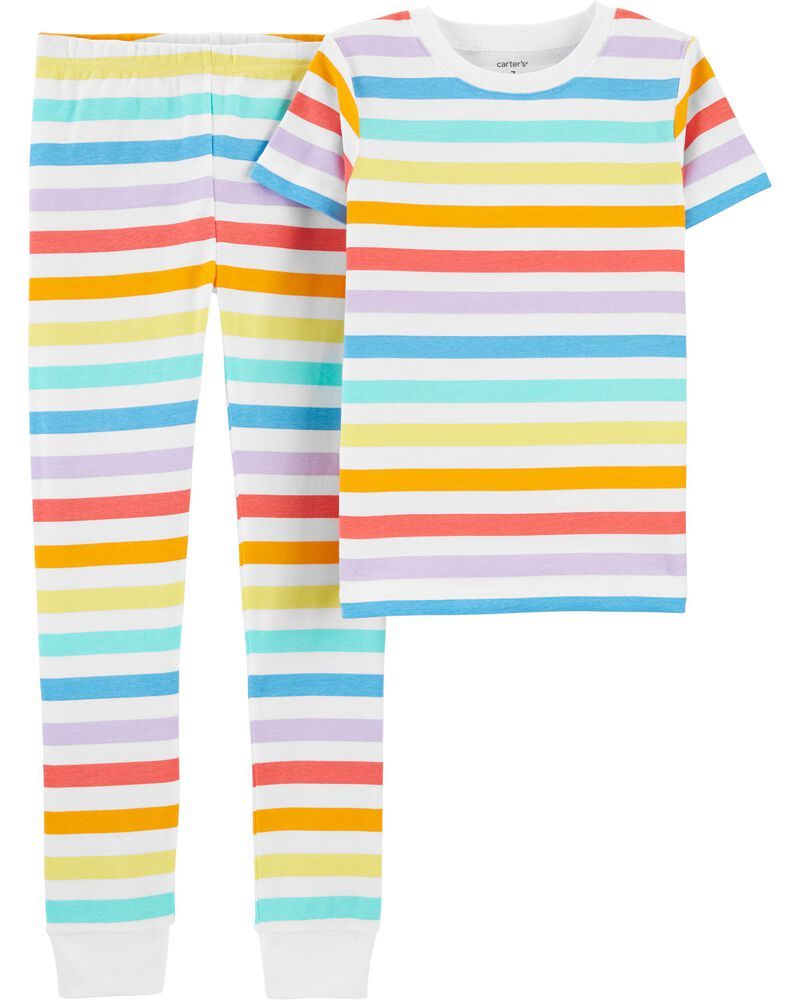 2-Piece Striped Snug Fit Cotton PJs | Carter's