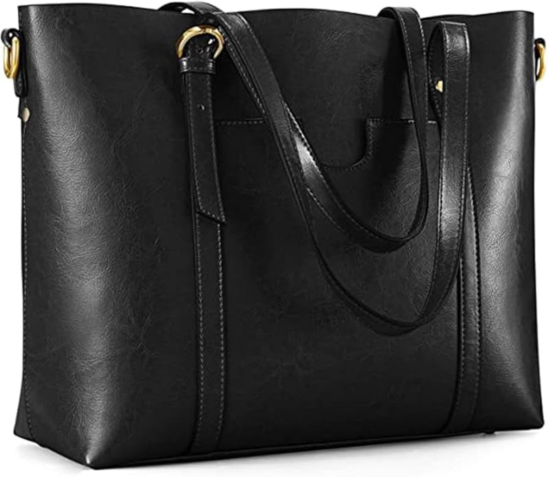 Kattee Genuine Leather Women Tote Bag Soft Handbags Vintage Shoulder Purses Fashion Top Handle Ba... | Amazon (US)