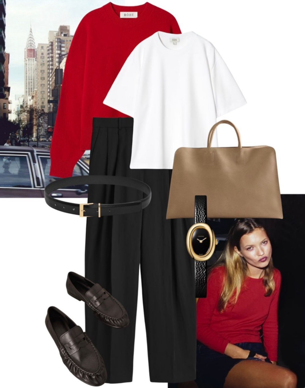 A Red Knit layered over a white tee with tailored trousers + loafers



#LTKuk #LTKstyletip #LTKwinter