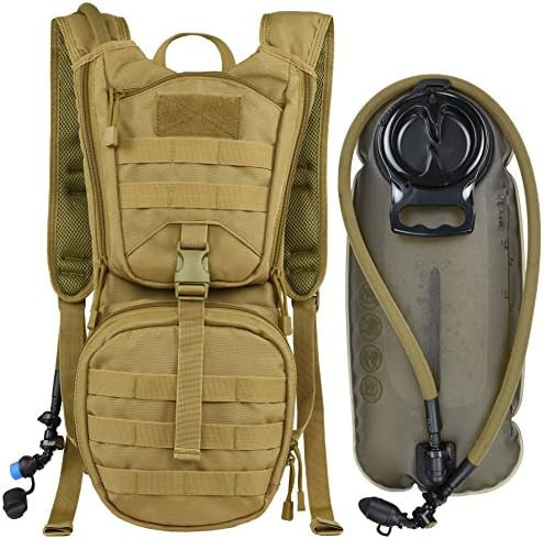 MARCHWAY Tactical Molle Hydration Pack Backpack with 3L TPU Water Bladder, Military Daypack for Cycl | Amazon (US)