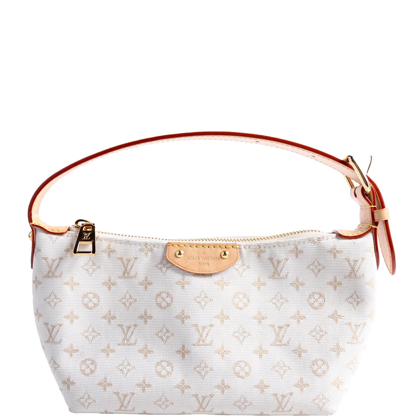 Hills Pochette Canvas Monogram White | Keeks Designer Handbags