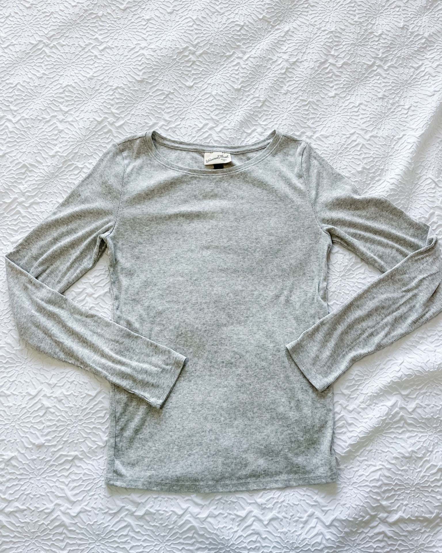 This ribbed light grey long sleeve is a great closet staple. Affordable price. Comfortable fit.

#LTKstyletip #LTKMostLoved #LTKSeasonal