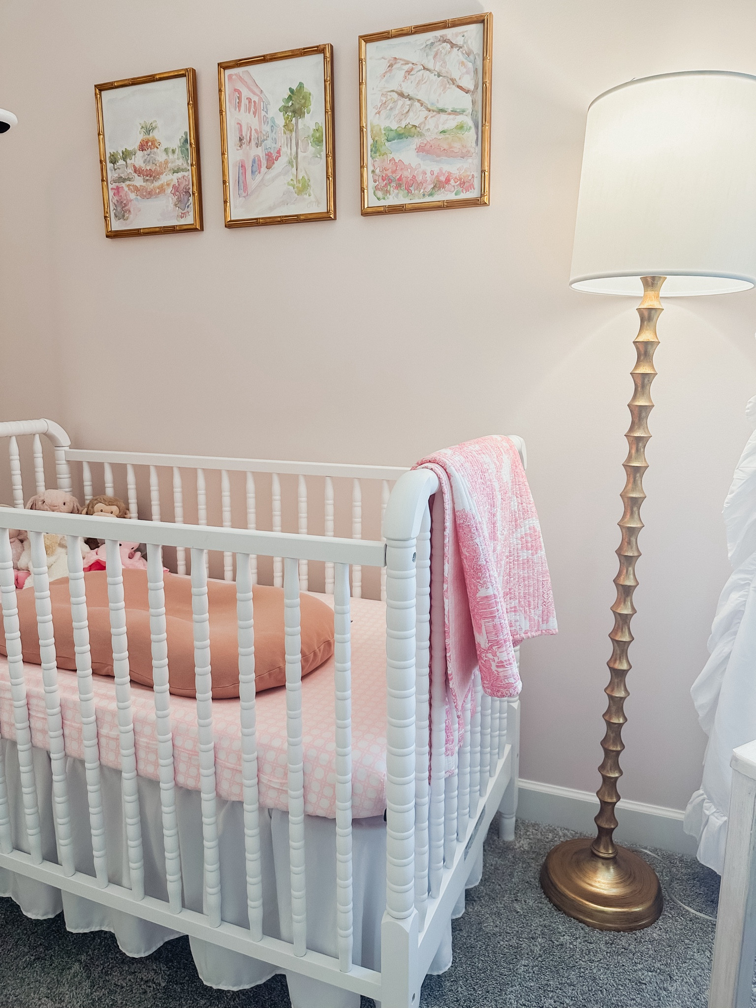 Charleston inspired baby girl nursery decor 
