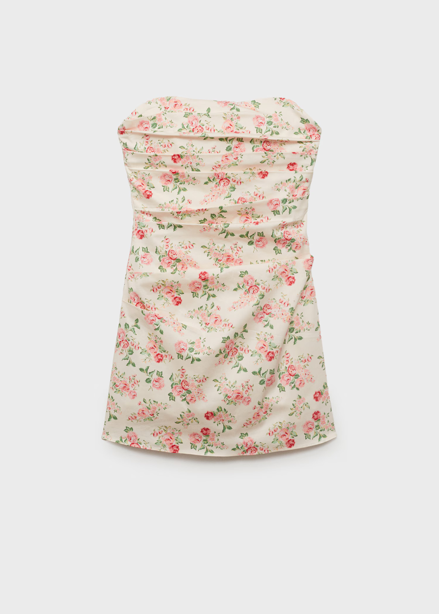 Strapless floral dress - Women | MANGO USA | Mango (US/MX/AU)