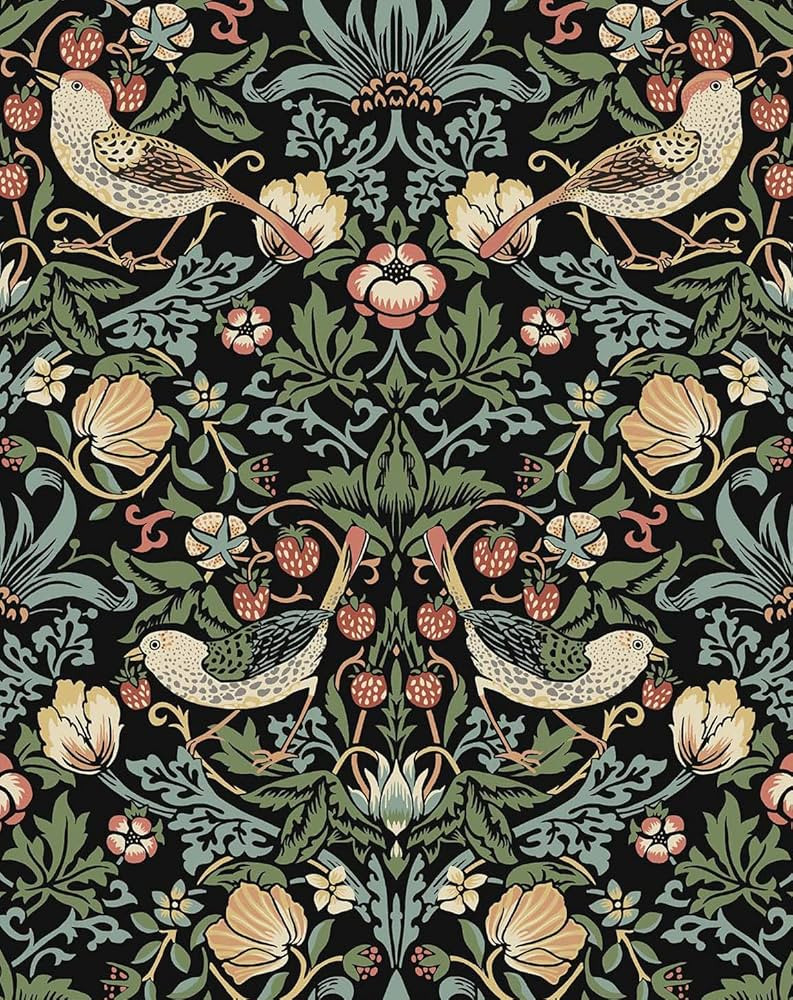 NextWall Aves Garden Peel and Stick Wallpaper (Ebony) | Amazon (US)