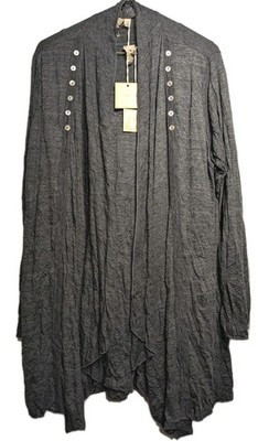 Comfy USA Cardigan Sweater Women 1X Gray Crinkle 2 Piece Tank Twinset Open NWT | eBay US