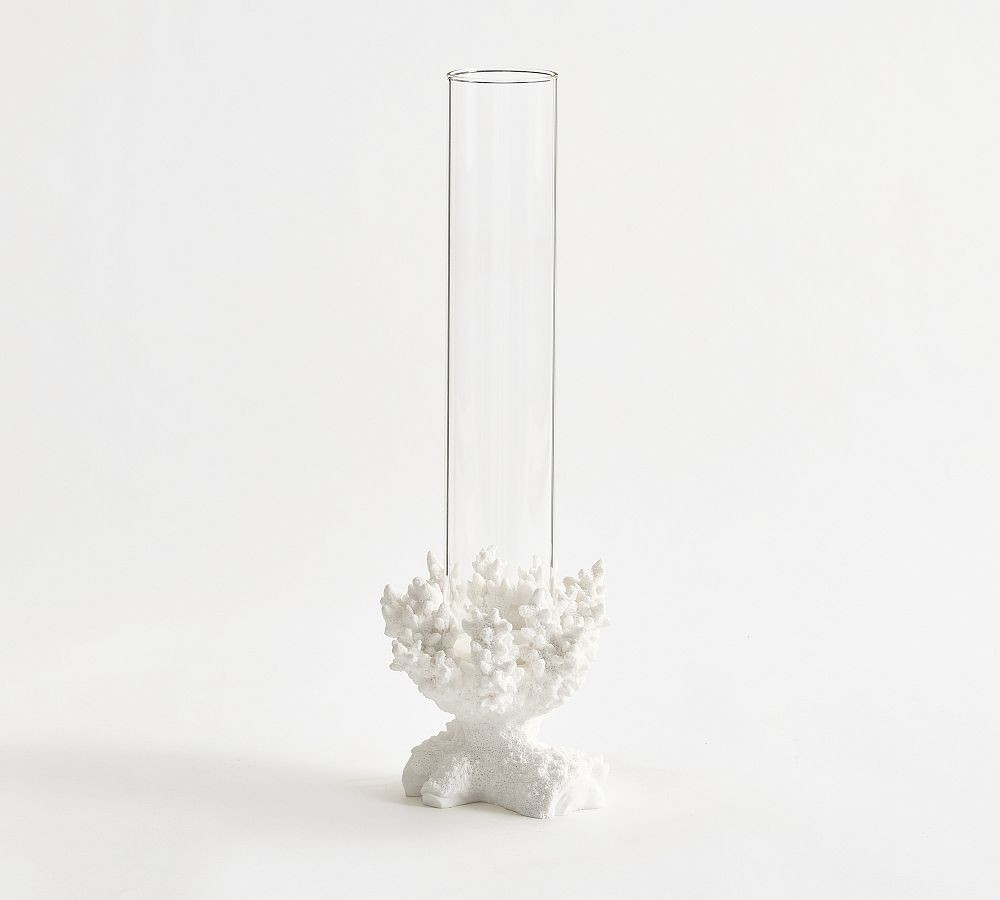 Coral Candle Holders: White: Taper | Pottery Barn (US)
