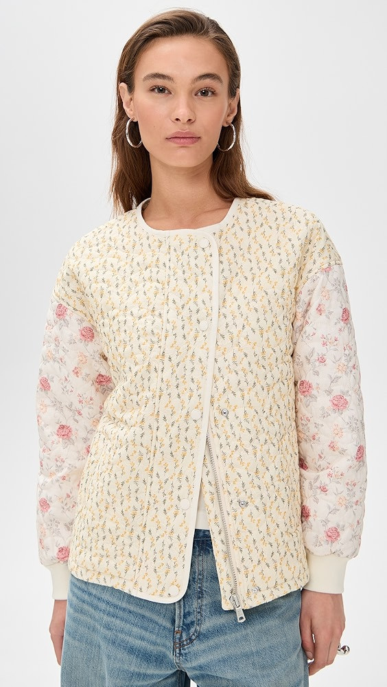 Avec Les Filles Collarless Quilted Bomber Jacket | Shopbop | Shopbop