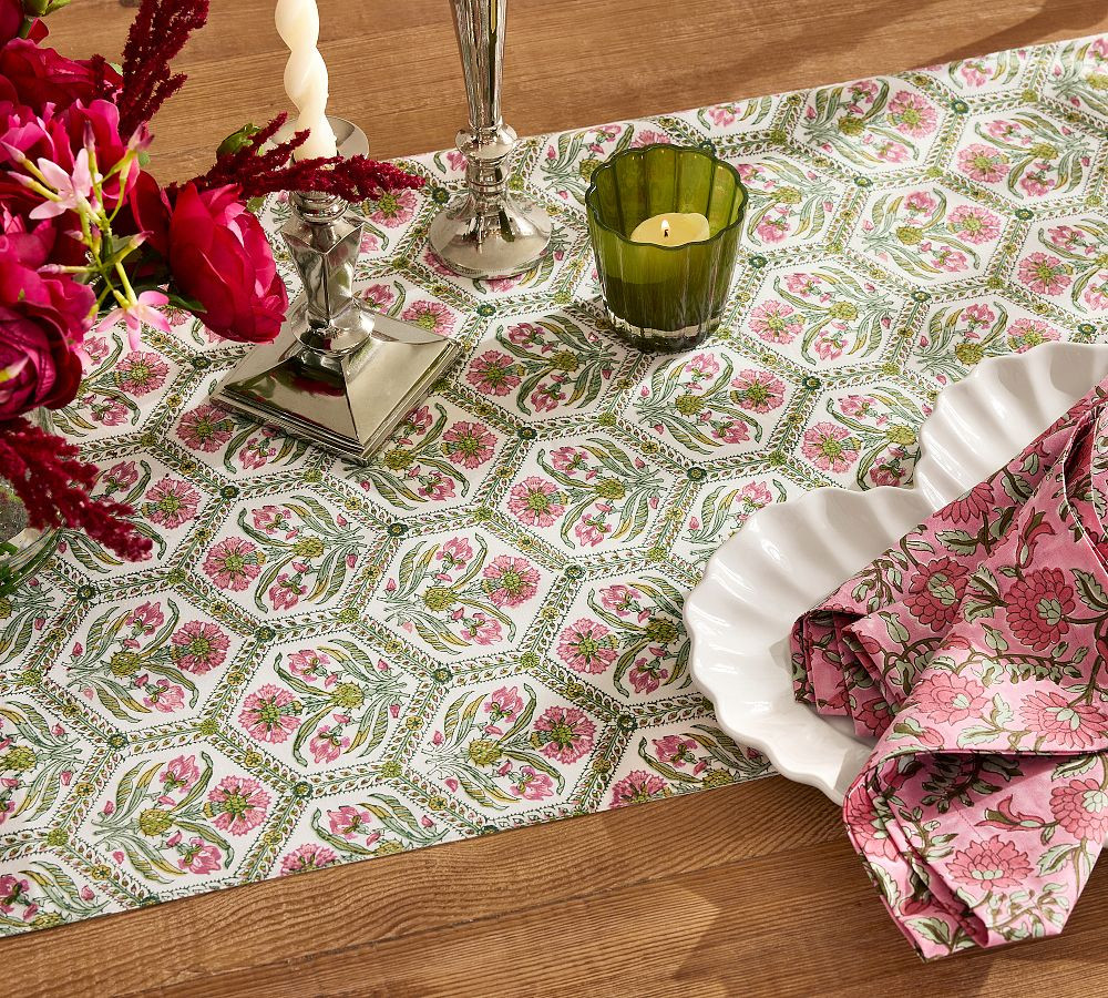 Lattice Cotton Table Runner | Pottery Barn (US)