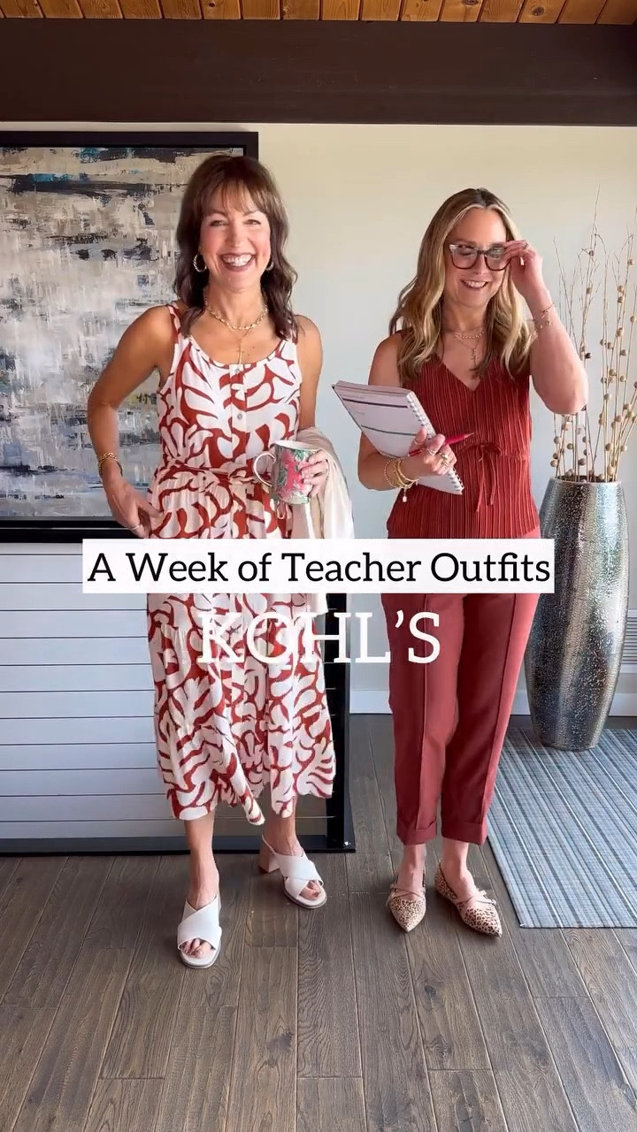 Comment AUGUST to shop!👩🏻‍🏫 Hey teachers! It’s time to amp up your style for fall! @kohls makes it easy with everything you need to build professional, stylish and comfortable teacher outfits! We are both former high school teachers, so we know a little bit about teacher style!

We focused on fall transition outfits with dresses, dress pants, vests and blazers, as well as elevated denim looks. The teacher wardrobe is fun because you can really get creative with your look! Be sure to check out our @kohls storefront to shop our teacher outfits as well as our other Kohl’s favorites! 
HOW TO SHOP:
1️⃣Comment AUGUST & we’ll send outfit links to your DM
2️⃣Click link in bio to shop on our Kohl’s Storefront 
3️⃣Watch our stories for links
4️⃣Links saved in Kohl’s Highlight

#kohlsfinds #kohlspartner #kohls #workwear #teacherstyle #backtoschool #businesscasual #officeoutfit #whattowear #affordablestyle #casualchic #workwearstyle #lastseenwearing #seattleblogger #outfitidea #styleideas #styleover40 #stylingtips #styletips