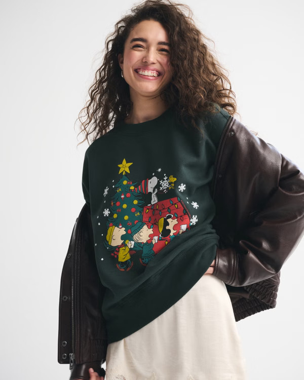 Women's Peanuts Sunday Crew | Women's | Abercrombie.com | Abercrombie & Fitch (US)