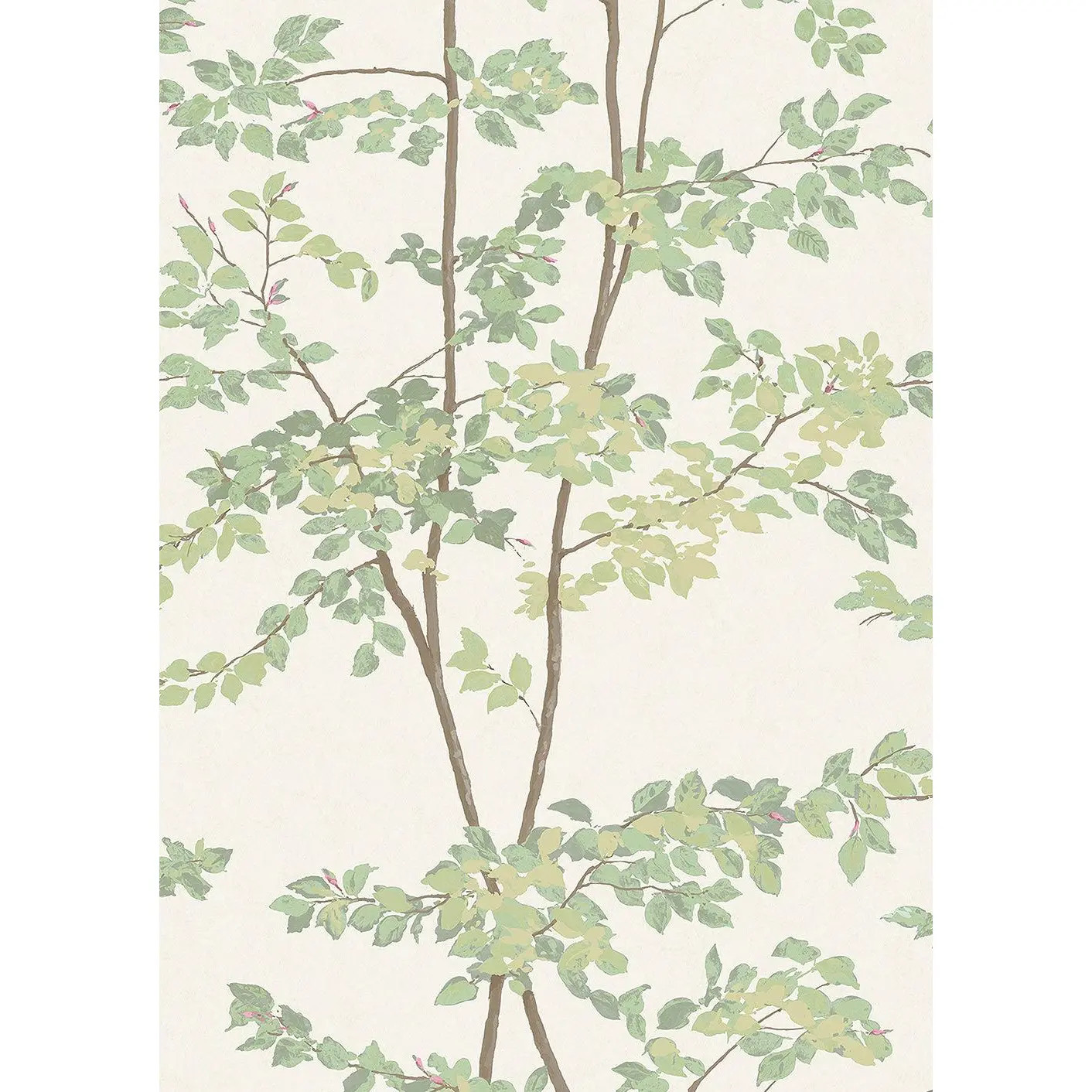 Beech Wallpaper - Document Green - Sample | Chairish