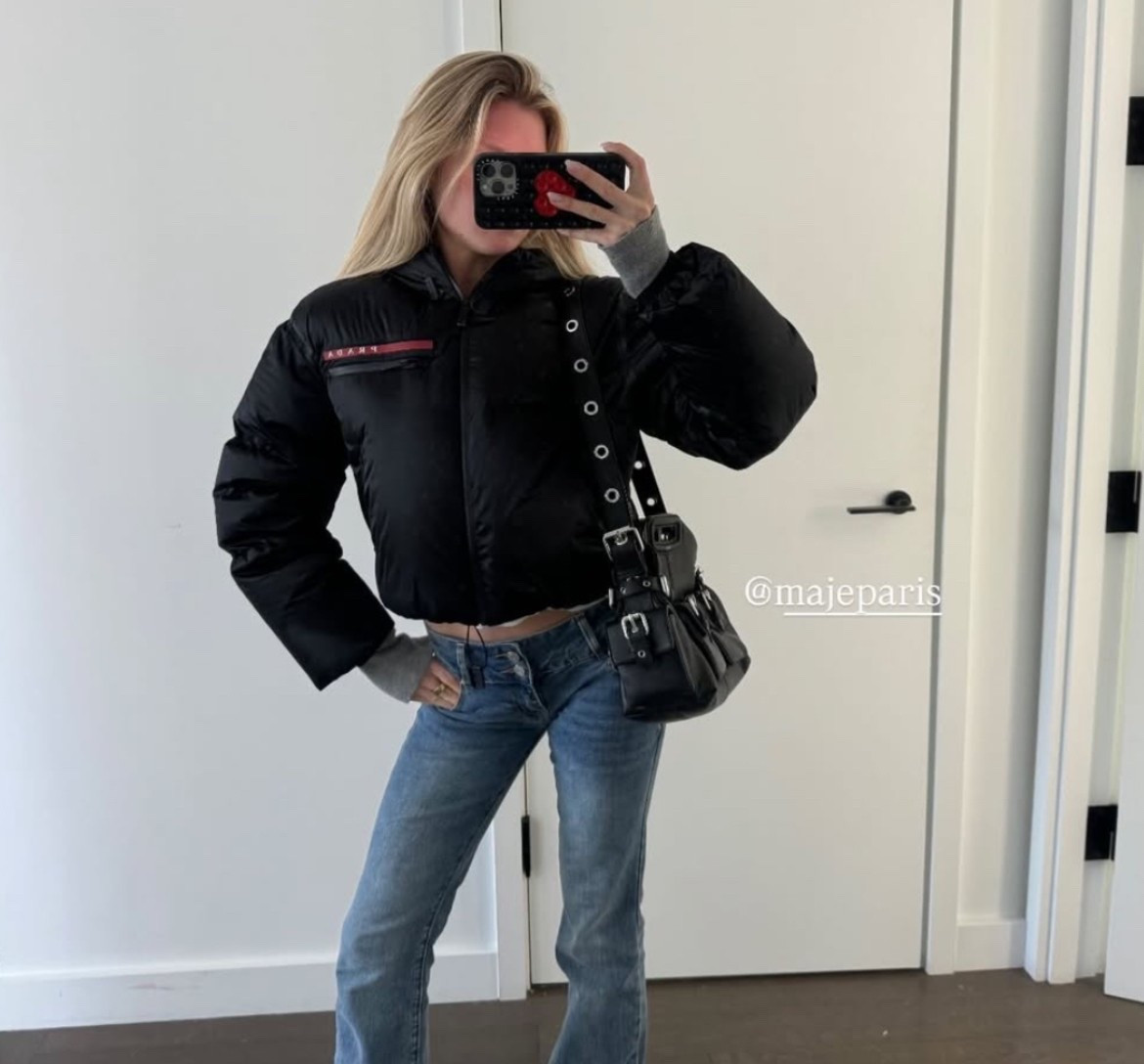 todays ootd 🖤 obsessed with this bag from @majeparis 

#LTKItBag #LTKStyleTip #LTKSeasonal