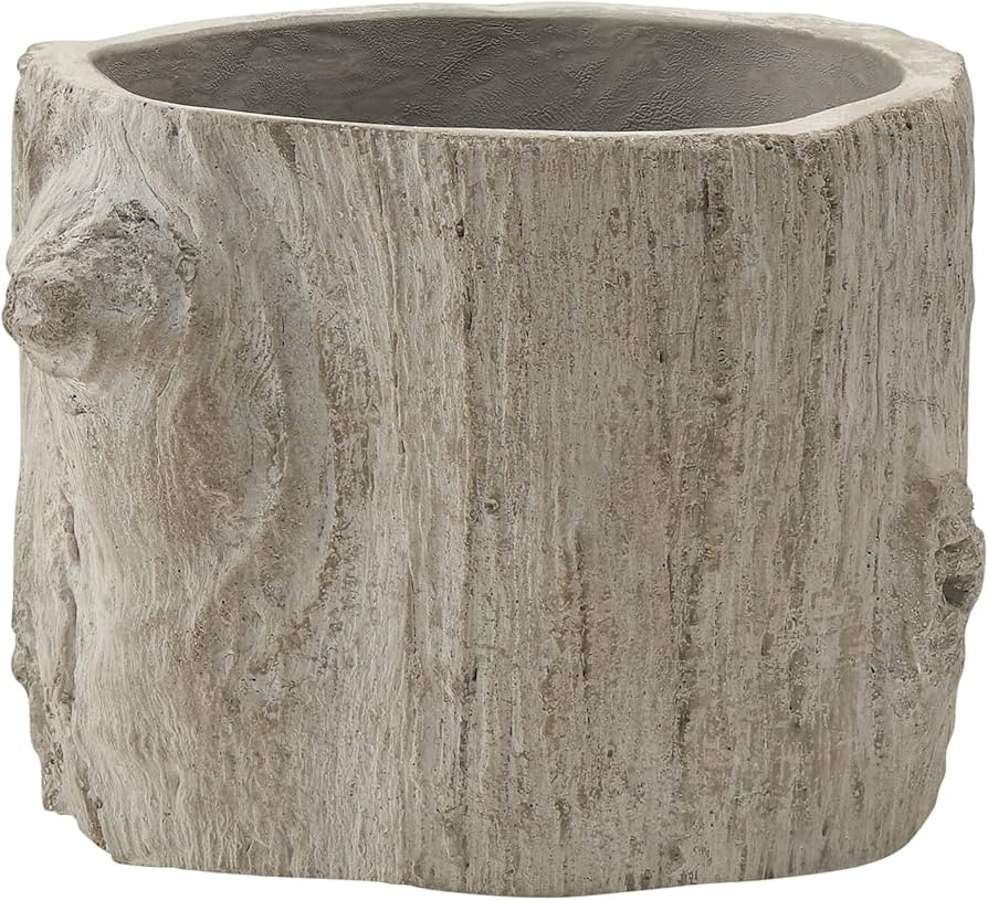 Torre & Tagus Alder Bark Cement Flower Plant Pot Planter Home Decor Accent with Tree Trunk Patter... | Amazon (US)