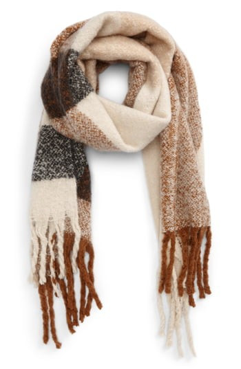 Women's Bp. Plush Plaid Oblong Scarf | Nordstrom