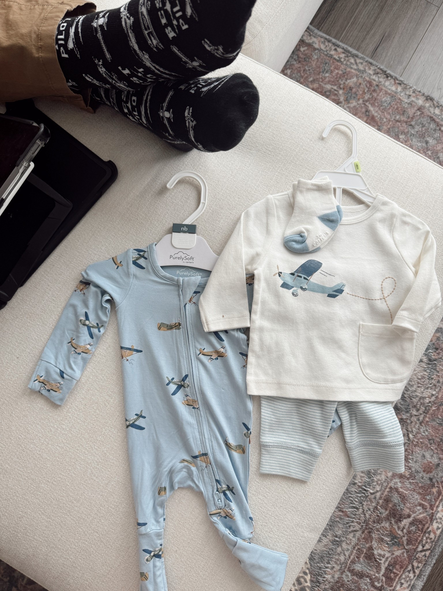 our baby boys first outfits 🩵✈️ obviously had to be aviation themed with a pilot daddy lol 

#LTKbaby #LTKcanada #LTKmaternity