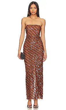 Camila Coelho Cartagena Maxi Dress in Caramel from Revolve.com | Revolve Clothing (Global)