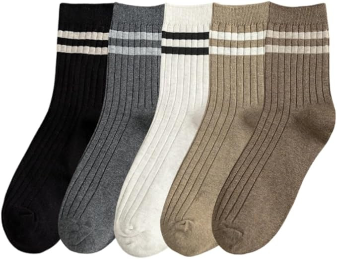 Mens Athletic Cotton Socks Five Pack Ankle Sock | Amazon (US)