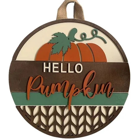 Forzero Door Hanger Thanksgiving Pumpkin Doorplate Handmade Home Decoration for Front Door Welcome S | Walmart (US)