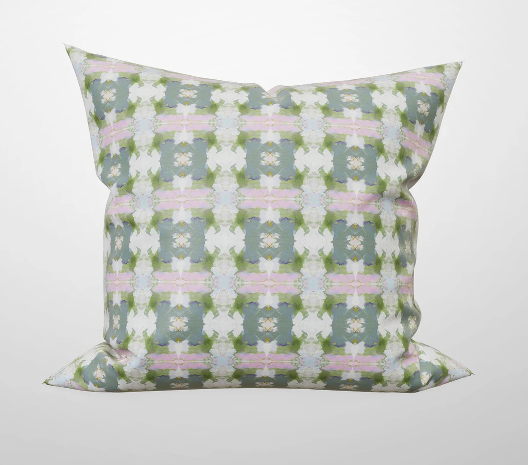 Green and Pink pillow blue green pillow lumbar purple blue pillow cover blue pillow cover 20x20 1... | Etsy (Global)
