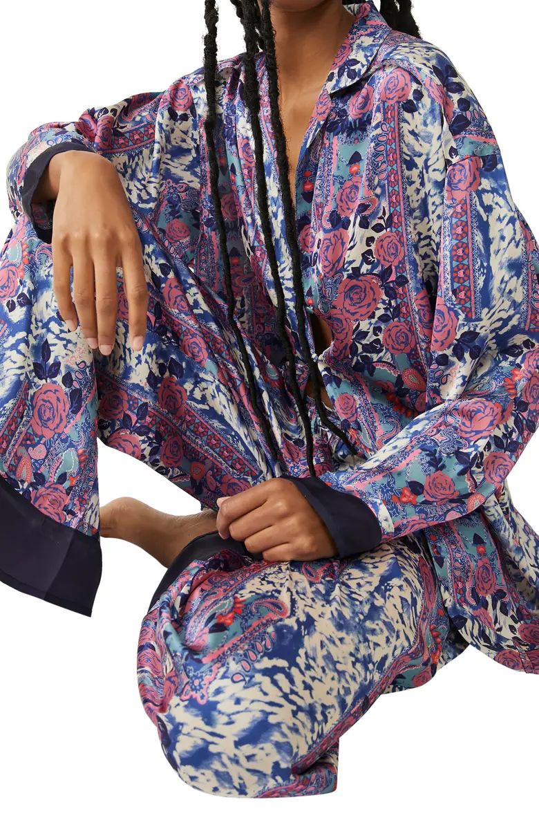 Free People Dreamy Days Mixed Print Pajamas | Nordstrom | Nordstrom