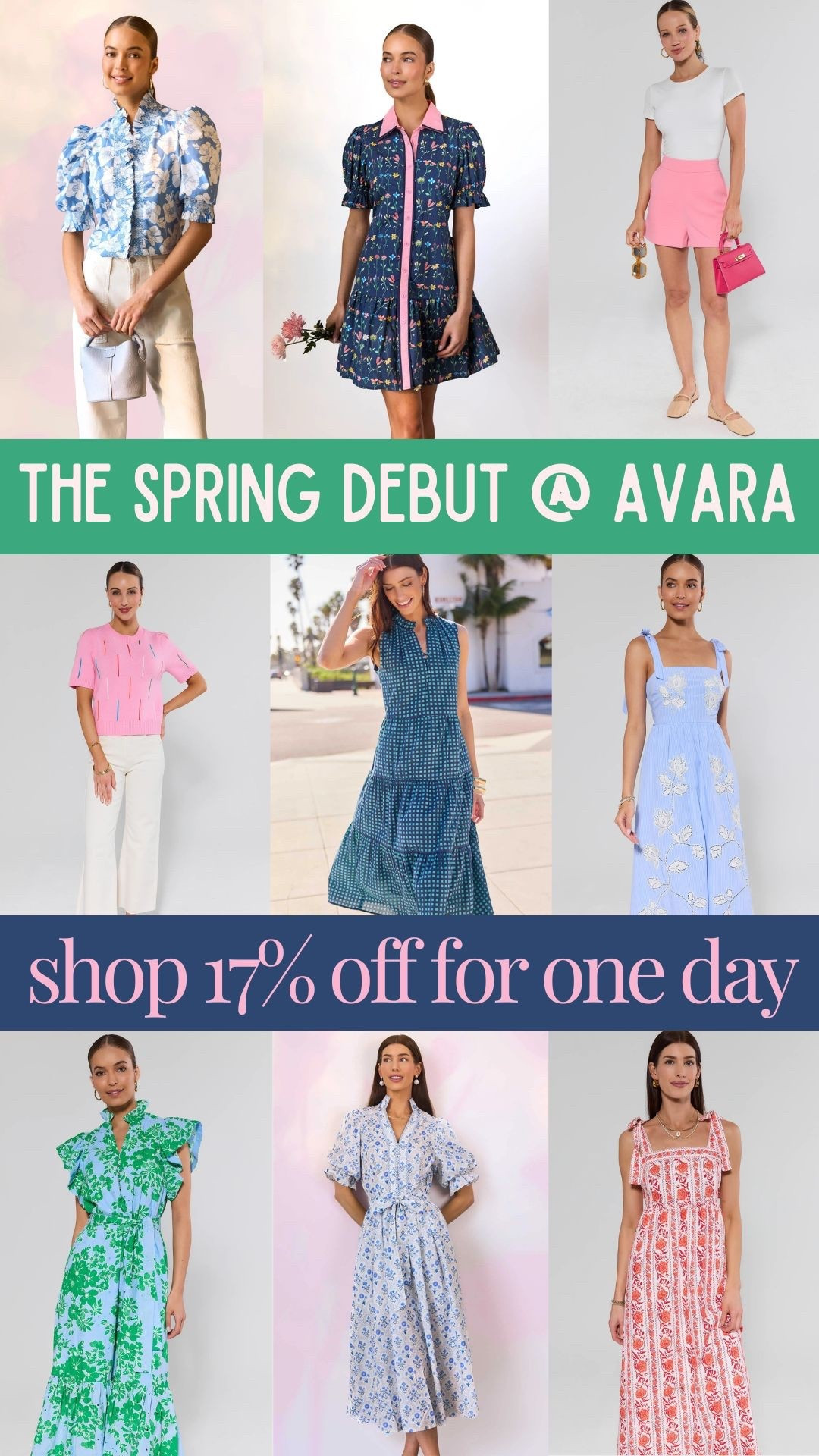 17% off new spring styles at Avara today only !! 

#LTKSeasonal #LTKSaleAlert