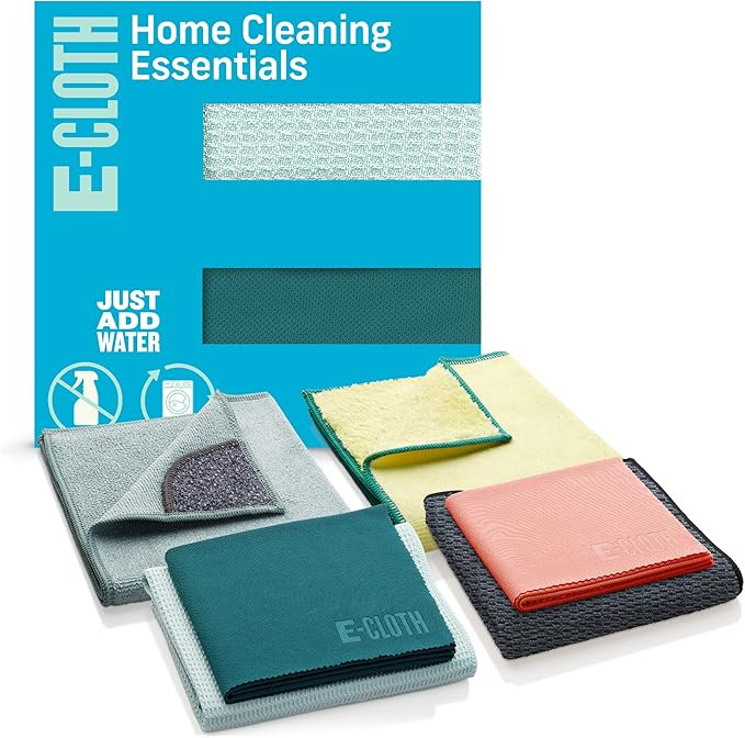 E-Cloth 6-pc Home Cleaning Essentials, Contains Multiple Microfiber Cleaning Cloths for a Streak-... | Amazon (US)