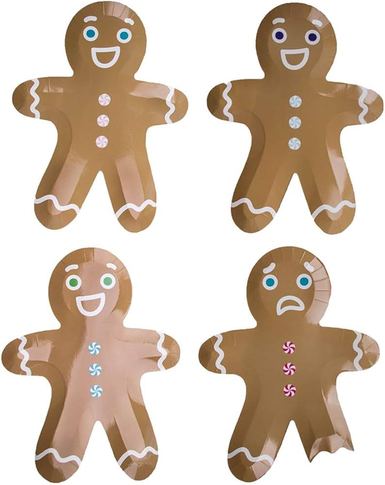 Gingerbread Men Dessert Plates | Amazon (US)