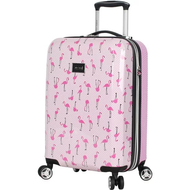 Betsey Johnson 20'' Flamingo Strut Spinner Luggage Luggage 20 Inches Pink/white - Walmart.com | Walmart (US)