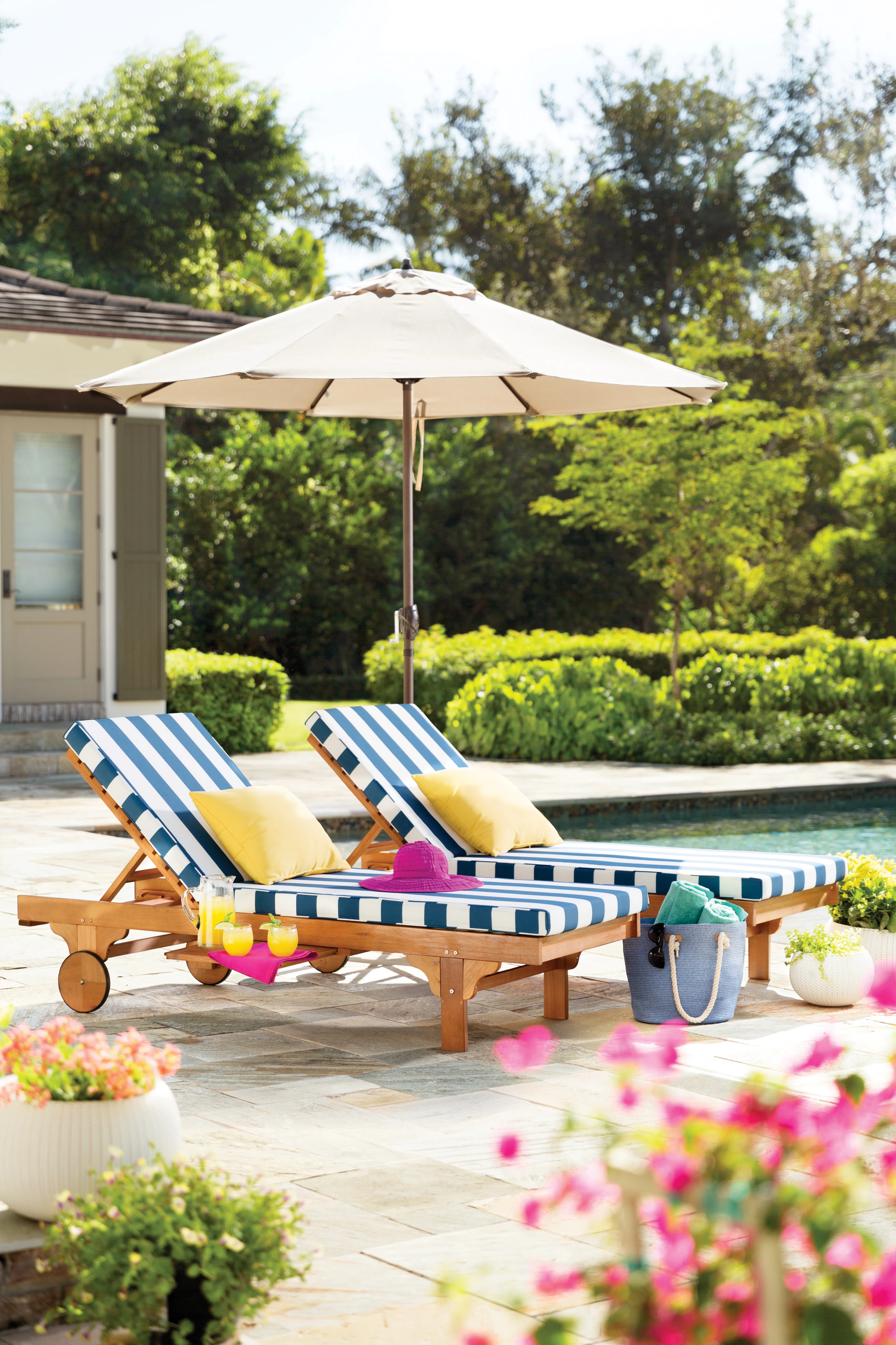 Alvah Outdoor Eucalyptus Chaise Lounge | Wayfair North America