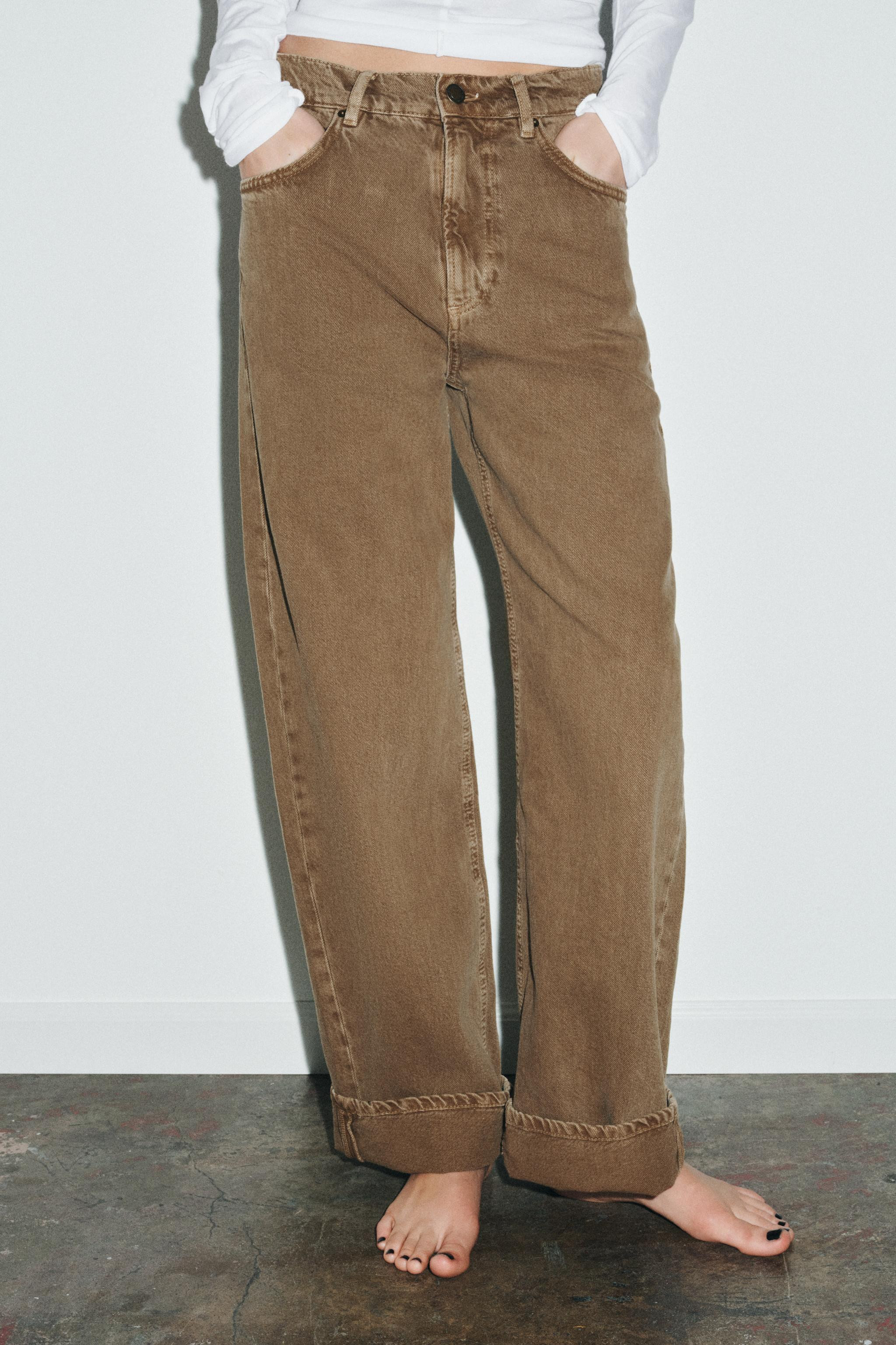 ZW COLLECTION MID-RISE BAGGY JEANS | Zara US