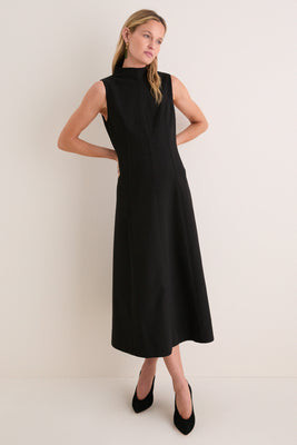 Black Mock Neck Lockwood Dress | Tuckernuck (US)