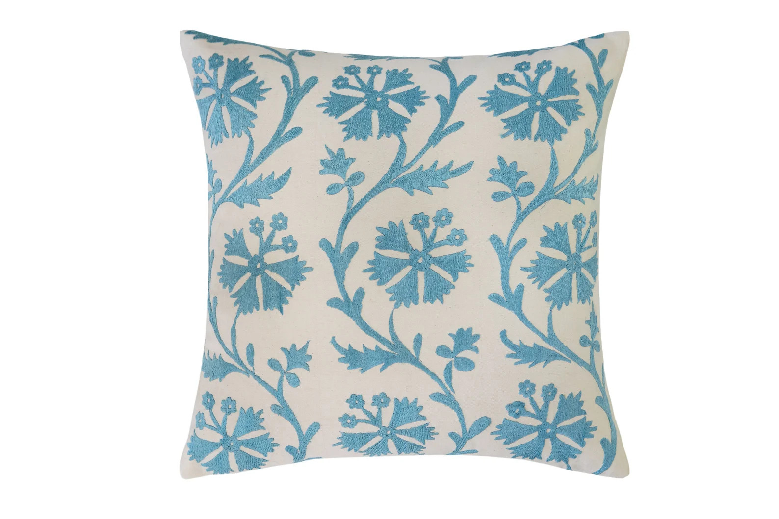 botanical embroidery - blue suzani cushion - embroidered  cushion - throw pillow covers | Etsy (US)