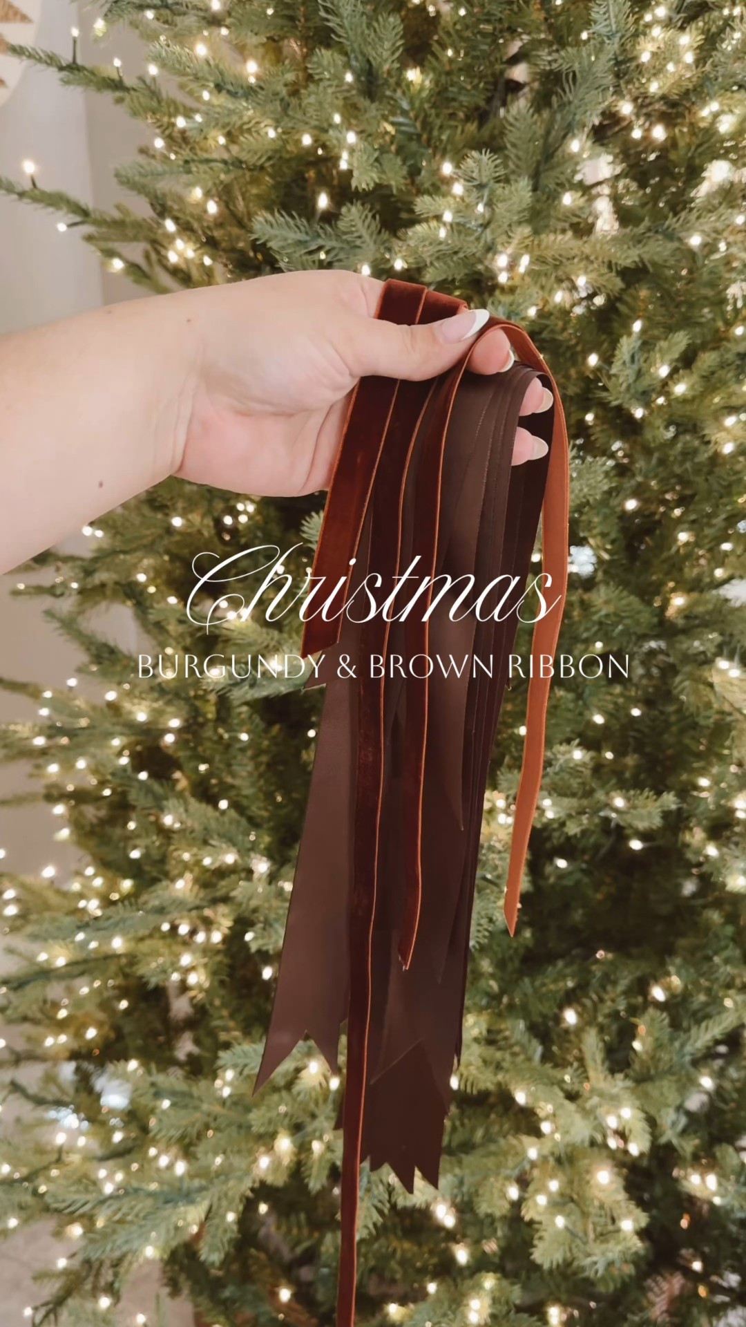 Here’s my Favorite Christmas Ribbon 🎀 I used a combination of burgundy and brown to create a deep moody vibe! 
.
Christmas Decor - Christmas Decorations - Christmas Find - Amazon Christmas Finds - #Christmas #christmasdecor #LTKchristmas #LTKHoliday 


#LTKHome #LTKSeasonal #LTKSaleAlert