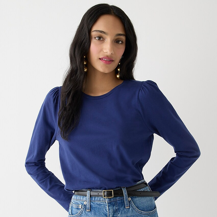 Puff-sleeve crewneck T-shirt | J. Crew US