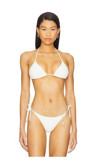GIGI C Joni Bikini Top in White. - size M | Revolve Clothing (Global)