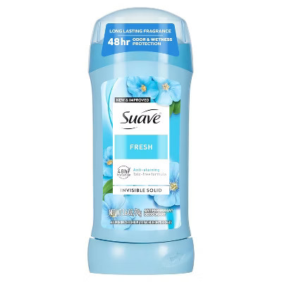 Suave Invisible Solid Antiperspirant Deodorant Stick Fresh Scent, Reliable Sweat and Odor Protection, 2.6 Oz | Target