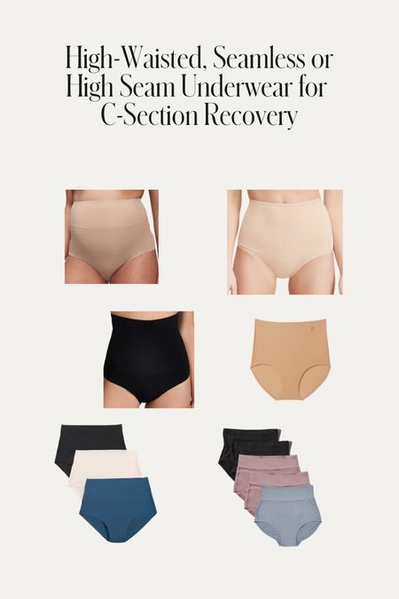High waisted, seamless or high seam underwear for c-section postpartum recovery

#LTKbaby #LTKbump