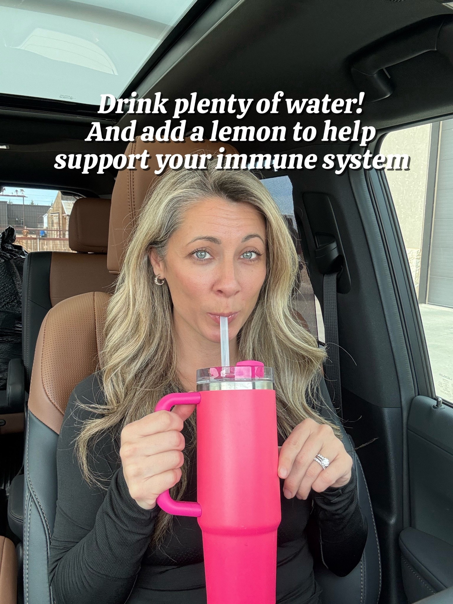 Make sure to drink plenty of water to stay hydrated! Plus add some lemon in it and get a vitamin c boost! 

#LTKdayinmylife #LTKselfcare #LTKOver40