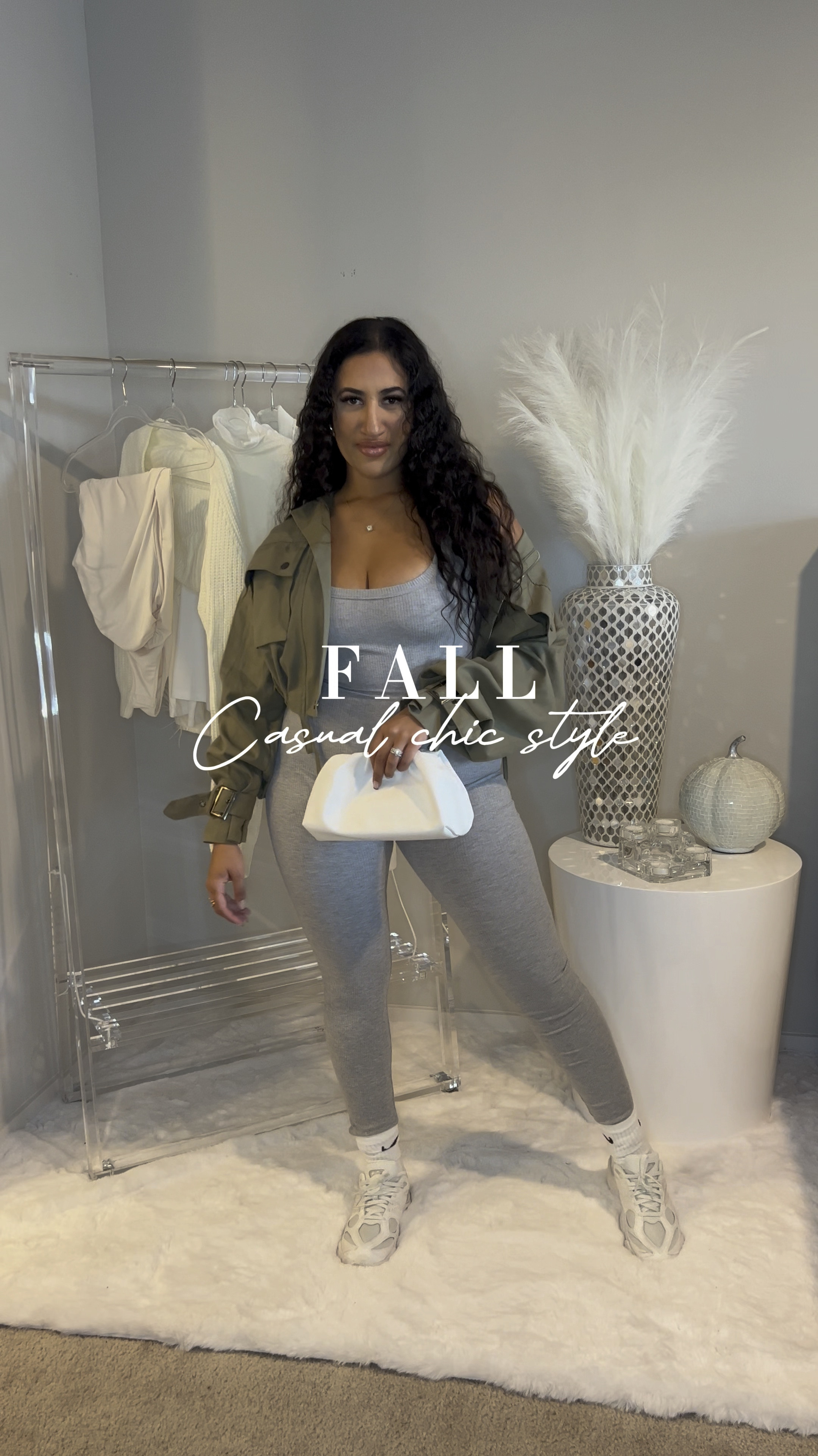 FALL Casual Chic Style 🍃🫶🏽🫒 

Wearing a medium in all! Camo pants large. 

Casual style 
Causal fashion 
Cargo jacket 
Jumpsuit style 
Sneaker outfits
Fall fashion 
Autumn style 
Leather Puffer vest 
Tan leather pants 
Camo pants 
Ootd style 

#LTKstyletip #LTKSeasonal #LTKsalealert