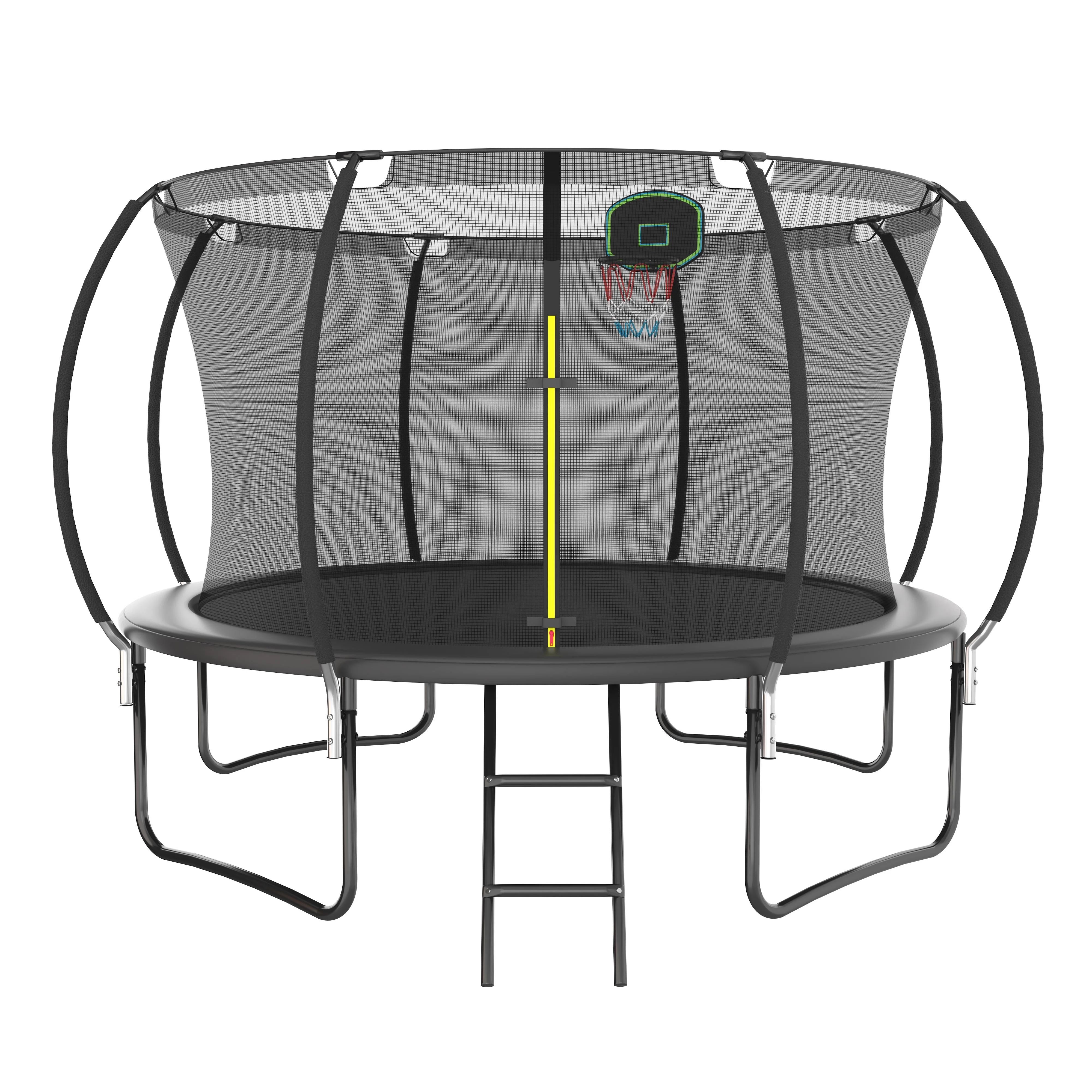 12ft Trampoline with Safety Enclosure, SEGMART Upgrade Outdoor Trampoline with Basketball Hoop, H... | Walmart (US)