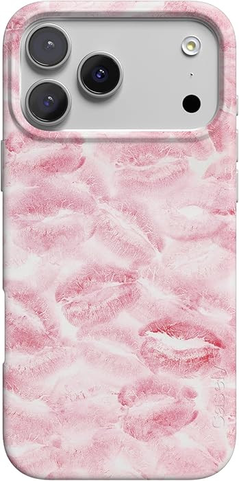 Casely iPhone 17 Pro Case | Sealed with a Kiss | Pink Lipstick | Compatible with MagSafe | Classi... | Amazon (US)