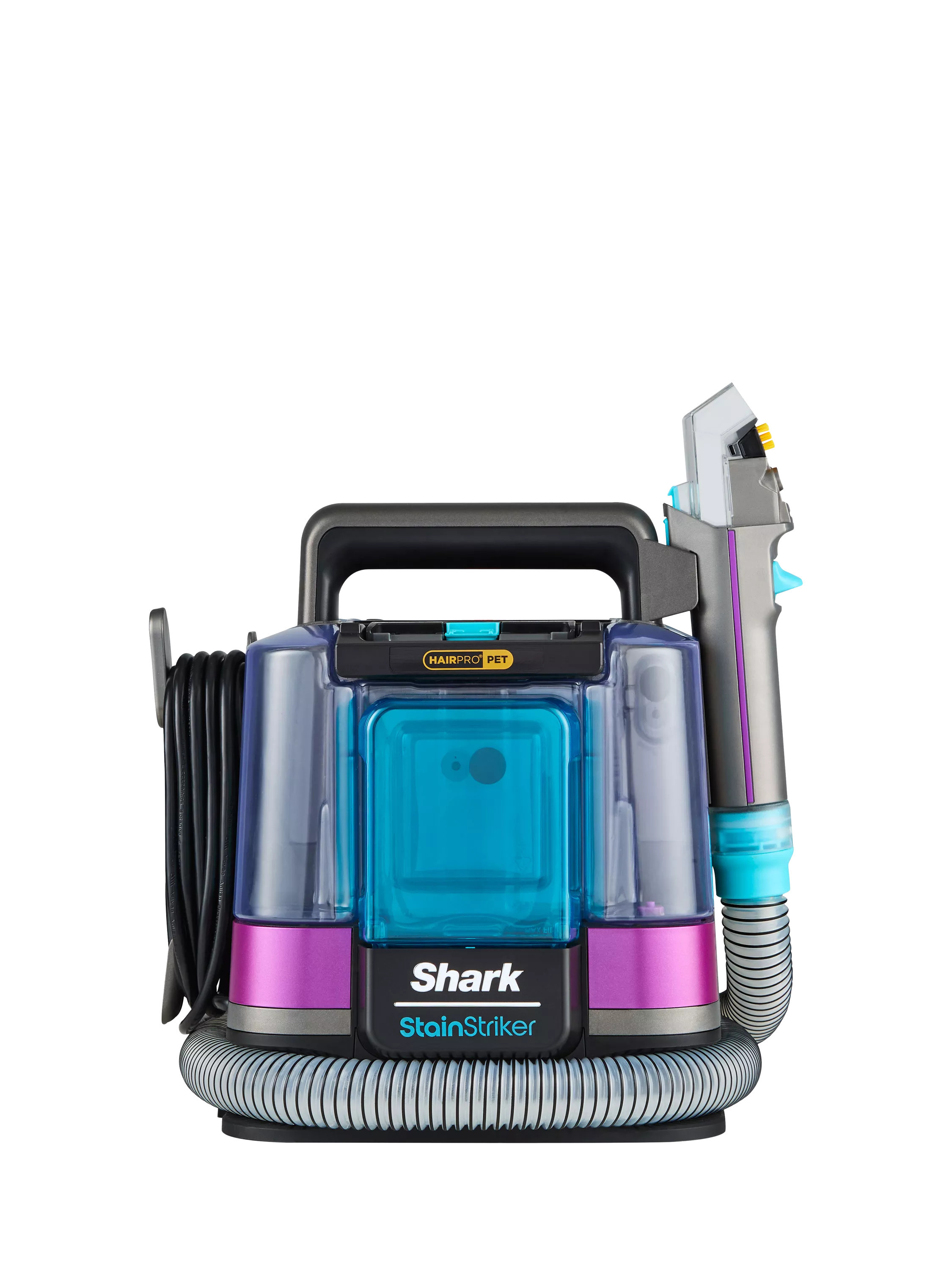 Shark PX250UKT StainStriker HairPro Pet Carpet Cleaner, Silver/Fuchsia | John Lewis (UK)