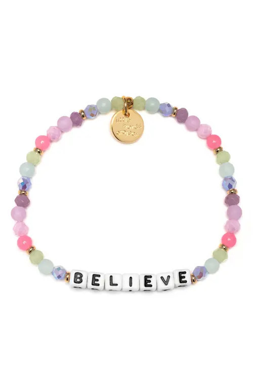 Little Words Project Believe Beaded Stretch Bracelet in Multi at Nordstrom, Size Small | Nordstrom