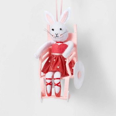 Rabbit Ballerina with Red Dress Christmas Tree Ornament - Wondershop™ | Target